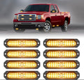 8 Piezas de Luces Estroboscópicas de Emergencia de 12 LED